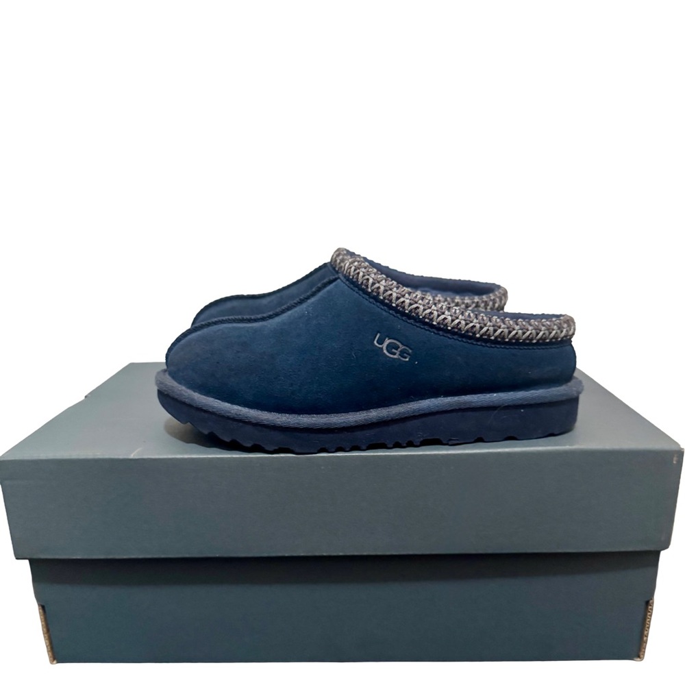 UGG Kids Tasman II Navy Blue slippers sheepskin fur lined Kids Size 1